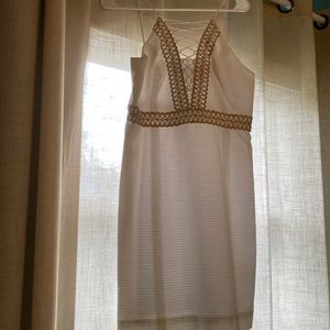 White and gold Lilly Pulitzer dress